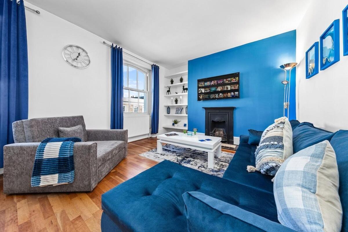 Balcony Blue Theme 1 Bedroom Central London Luxury Flat Near Hyde Park! Accommodates Up To 6! Double Sofa Bed And Next To Station! Exteriér fotografie